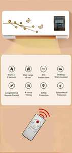 House Hold <strong>Heater</strong> Smart Type PTC Wall Mounted Electric Fan <strong>Heater</strong> Tube Room Portable <strong>Heater</strong> - Product Image 4