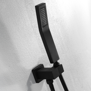 HIDEEP Set Doccia Lusso per <span class=keywords><strong>Bagno</strong></span> 300x300mm con Soffione a Pioggia LED, Miscelatore in Ottone Nero Opaco Quadrato Caldo/Freddo - Product Image 6