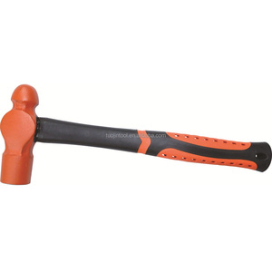 مطرقة رأس كروي من الفولاذ مع مقبض من الألياف الزجاجية ممتص للصدمات ومقبض مطاطي مزخرف - Product Image 3