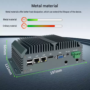 BKHD J1900 N100 J6412 i3 i5 มินิพีซีอุตสาหกรรมแบบ Dual LAN Dual COM 9 36V คอมพิวเตอร์ฝังตัว - Product Image 4