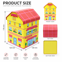 Boîtes en fer blanc personnalisées, écologiques et recyclables en forme de maison pour l'emballage de chewing-gum, chocolat, bonbons, biscuits et gâteaux avec logo