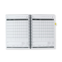 Journal de fitness à impression personnalisée A5 cahier à spirale exercice quotidien hebdomadaire mensuel agenda cahier d'entraînement de gymnastique