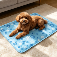 Tapis rafraîchissant pour animaux de compagnie en PVC imprimé activé par la pression, coussin auto-refroidissant en gel, imperméable et respirant pour chiens et chats, utilisation estivale