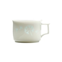 Tasse à café en porcelaine Linglong avec motif translucide pissenlit et papillon, tasse en céramique blanche pour la maison et le café