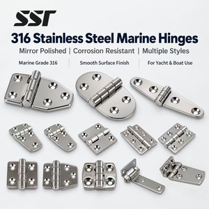 Bisagras de escotilla marina de alta resistencia SS316 con tornillos, nuevas bisagras de puerta de gabinete de acero inoxidable 316 fundido, marca SSR - Product Image 1