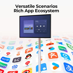 Téléviseur intelligent Android <span class=keywords><strong>portable</strong></span> de 32 pouces, tablette mobile blanche, écran tactile LED, électronique Android, téléviseur <span class=keywords><strong>sur</strong></span> roulettes - Product Image 6