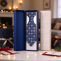 Boîte cadeau rigide personnalisée avec logo pour cravate, emballage de luxe pour hommes, mariage, affaires, étui cadeau en papier pour cravate