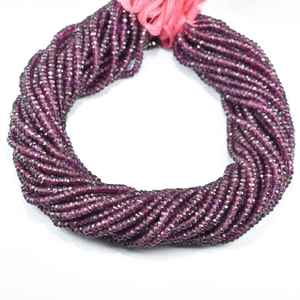 Rodolita natural granate facetado Rondelle Beads Strands 3,5mm rodolita piedras preciosas cuentas sueltas para la fabricación de joyas de mayorista - Product Image 1