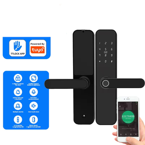 Wifi tuya ttlock app điều khiển vân tay điện tử kỹ thuật số màn hình cảm ứng bàn phím mã khóa cửa thông minh cho gỗ - Product Image 1