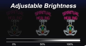 Guarigione spirituale segno al Neon Chakra equilibrio LED luce da parete per la stanza di meditazione luci al Neon personalizzate <span class=keywords><strong>segni</strong></span> Diya - Product Image 5