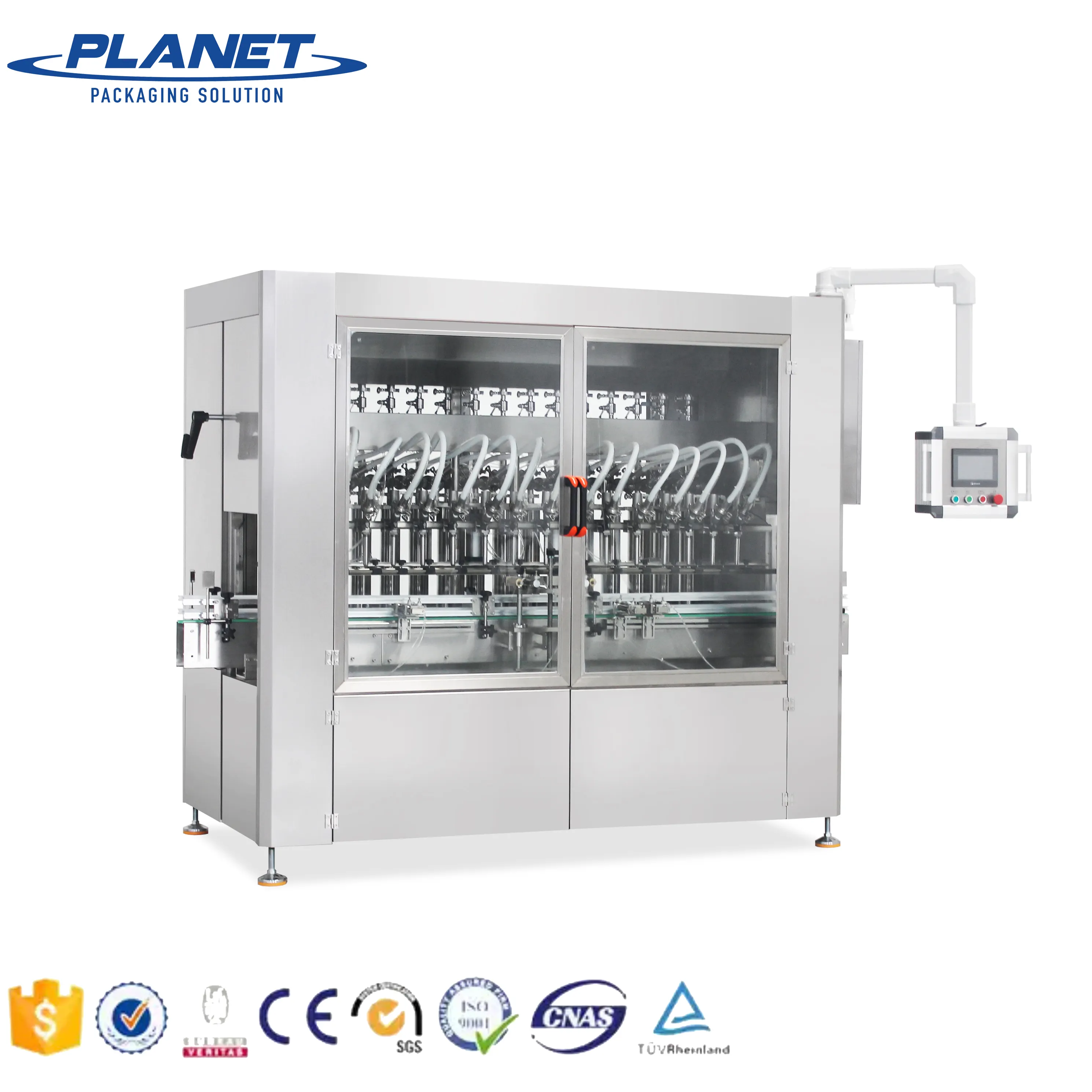 Mesin PLANET Cina diproduksi desain baru otomatis 300ml 500ml 750ml botol bulat mesin pengisi deterjen cairan