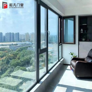 Fenêtres et portes en aluminium modernes insonorisées et peignables, du sol au plafond, pour villas, appartements, systèmes d'enclos de balcon - Product Image 2