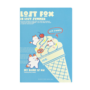 Cahier de lignes horizontales A5 Little D's Summer Car Line, cahier d'exercices pour étudiants - Product Image 1