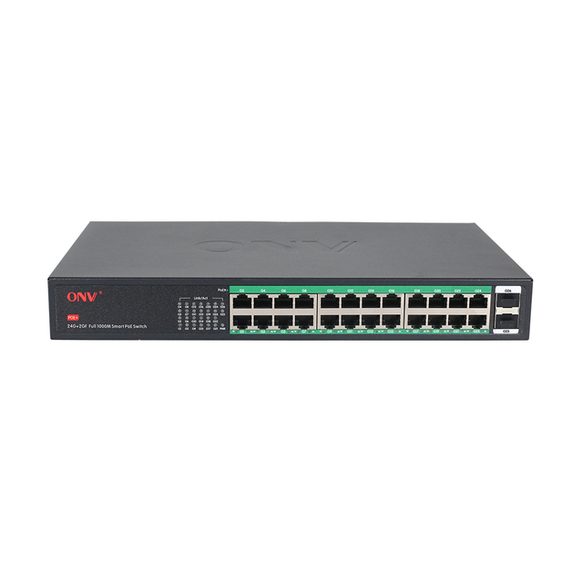 Lowest Price Enterprise 26-Port PoE Switch with Auto-Reboot Powers 24 Devices