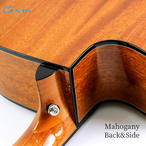 <span class=keywords><strong>Guitare</strong></span> <span class=keywords><strong>semi</strong></span>-<span class=keywords><strong>acoustique</strong></span> 6 cordes personnalisable 41'' avec table en épicéa massif, dos et éclisses en acajou, finition brillante et égaliseur intégré - Product Image 3