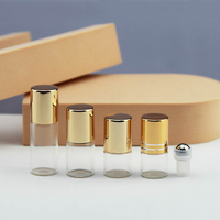 Set Parfum Mini 2ml untuk Wanita, Botol Parfum Kosong Transparan Amber 1ml 3ml Botol Mini 5ml Roll on Kemasan Kosmetik