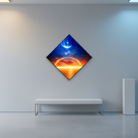 Écran carré personnalisable (luminosité/taille/traitement de surface) rétroéclairé par LED, angle de vision de 178°, montage mural, sous-titres