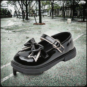 Zapatos de PU para Niñas, Estilo Coreano, Suela Blanda Británica, Princesa, Niñas Medianas y Grandes, Estudiantes de Primaria, Secado Rápido - Product Image 3