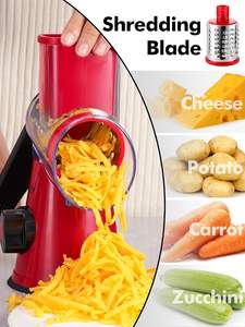 Râpe trancheuse manuelle multifonctionnelle en acier inoxydable <span class=keywords><strong>Madoline</strong></span> à tambour rotatif - Product Image 2