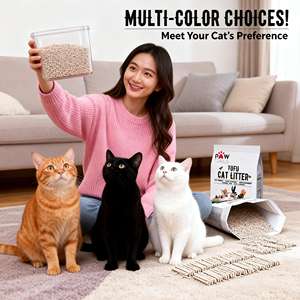 Bac à litière pour chat en tofu avec charbon actif, fibres de pois et lavande – Biodégradable, écologique, jetable dans les toilettes, sans blocage - Product Image 1