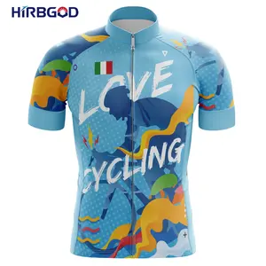 HIRBGOD – maillots de cyclisme pour hommes, hauts de vélo de montagne en tissu italien de haute qualité avec 3 vraies poches, 2022