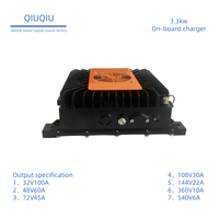 Chargeur de batterie embarqué CE certifié 3,3 kW IP67 étanche 48V25A pour chariot élévateur, entrée LiFePO4/NCM, chariot de golf 110V/220V 72V