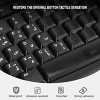 Autocollants de lettres pour clavier arabe, impression par transfert, lettres sans bordure, caractères pour ordinateurs de bureau, claviers, ordinateurs portables, ordinateurs portables