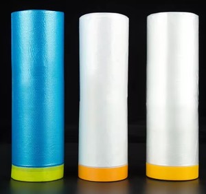 <span class=keywords><strong>Film</strong></span> de masquage pré-<span class=keywords><strong>adhésif</strong></span>, <span class=keywords><strong>film</strong></span> plastique <span class=keywords><strong>adhésif</strong></span> pour la peinture, <span class=keywords><strong>protection</strong></span> automobile et des meubles - Product Image 1