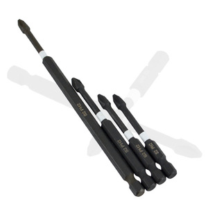 S2 Alloy Steel Phosphated Black Impact <b>Screwdriver</b> <b>Set</b> 4Pc PH2 Hex Shank For General Maintenance And Repair - Product Image 1