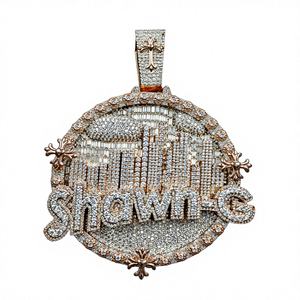 Joyería de Moda Unisex Personalizada de Fábrica, Certificada por IGI, Plata de Ley 925, Corte Brillante, Diamante VVS, Hip Hop, Letra Inicial Grande en 3D - Product Image 1