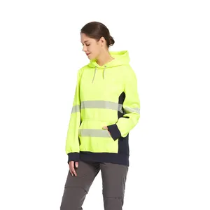Hoodies réfléchissants <span class=keywords><strong>travail</strong></span> <span class=keywords><strong>de</strong></span> sécurité Fr vêtements Construction <span class=keywords><strong>de</strong></span> routes autoroute vêtements <span class=keywords><strong>de</strong></span> <span class=keywords><strong>travail</strong></span> unisexe haute visibilité résistant au feu - Product Image 4
