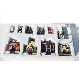 Mini <span class=keywords><strong>village</strong></span> de Noël lumineux créatif, maison de Père Noël en résine, artisanat, décorations de Noël, décorations de maison - Product Image 6