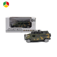 Modèle de voiture militaire en métal à rétrofriction QS 1:32 avec lumière et musique