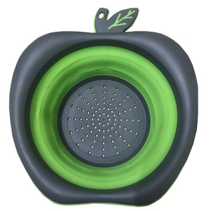 Passoire multifonctionnelle grande ou petite option pliable au-dessus de l'évier Passoire pliable pour légumes et fruits de cuisine - Product Image 5