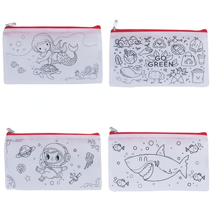 กระเป๋าเครื่องเขียนเด็ก <span class=keywords><strong>วาด</strong></span>ลายด้วยมือ ผ้าไม่ทอ ลายกราฟฟิตี กล่องดินสอ ระบายสี DIY กระเป๋าสะพายลายสลัด ของขวัญ โปรโมชั่นโรงเรียนอนุบาล - Product Image 3