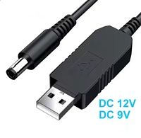Conector de Cable WiFi a Powerbank DC 5V a 12V Cable USB Boost Converter Cable elevador para enrutador Wifi Módem Ventilador Altavoz