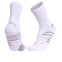 Chaussettes de sport pour hommes, athlétiques, anti-transpiration, résistantes à l'usure, coussinées, contrastées, pour la course à pied