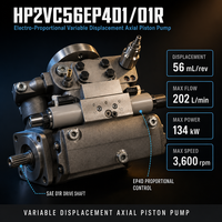 Pompe à pistons axiaux à déplacement variable A4VG56EP4D1/32R 56cc électro-proporcionnelle, remplacement de Rexroth pour bétonnière et engins de construction