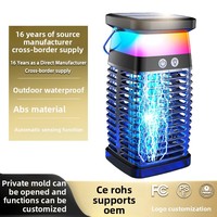 Lámpara Trampa para Mosquitos con Energía Solar, Montada en Pared, para Exteriores, Atracción por Luz UV, Modelo SJZ071, Venta al Por Mayor