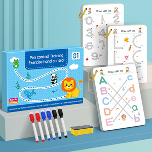 Schede personalizzate riutilizzabili e cancellabili per la scrittura a mano dell'<span class=keywords><strong>alfabeto</strong></span> (A-Z maiuscolo e minuscolo) per bambini - Giocattolo educativo per l'apprendimento - Campione gratuito - Product Image 6