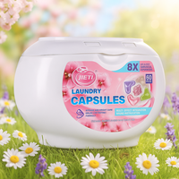 Nouveauté : Capsules de lessive écologiques jetables 5-en-1, 8g, détergent naturel, hypoallergénique, haute performance, 60 pièces/boîte