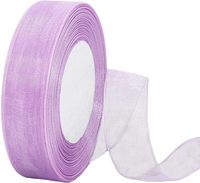Ruban en organza 25 yards, rubans en mousseline transparente pour l'artisanat, décorations de mariage, emballage cadeau pour la Saint-Valentin, nœuds