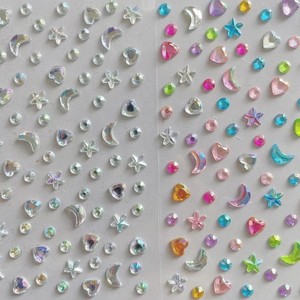 Pegatinas 3D con Brillantina de Estrellas, Lunas y Corazones, Pegatinas Decorativas Kpop para Diario, Estéticas para Niños, Papelería Kawaii - Product Image 6