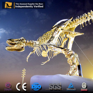 Mon Dino Géant Taille Plaqué Or Dinosaure Crâne Fossile Tyrannosaure Pour Center Commercial Intérieur Décoration - Product Image 6