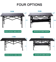 Table pliante en métal légère, réglable, portable, durable et moderne pour le camping et les pique-niques, idéale pour les hôtels et la restauration.