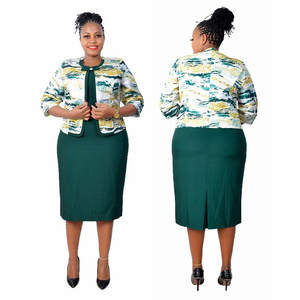 Robe de qualité turque, taille plus, pour femmes africaines, costumes d'église, ensemble 2 pièces pour femmes noires - Product Image 1