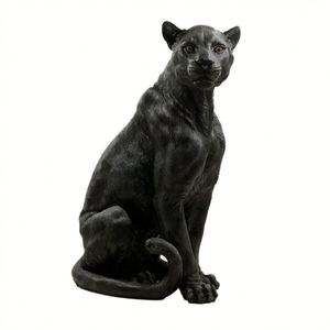 Realistic Resin Black Panther Statue for Garden Decor - Latin American Style Outdoor Ornament - Product Image 5
