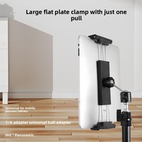 Grand support de tablette à rotation à 360 degrés Trépied en métal sur pied Interface de 17mm Tablette de diffusion en direct rotative universelle