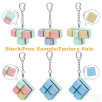Keycap Desain Kustom Pereda Stres Keycaps Kawaii Switch Gantungan Kunci Lucu Fidget Keyboard Cliker Cliky Keychains