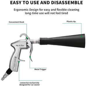 Súng vệ sinh xe hơi bằng khí nén, hiệu suất cao, súng vệ sinh khô, dụng cụ vệ sinh bằng khí nén với bạc đạn Đức - Product Image 4